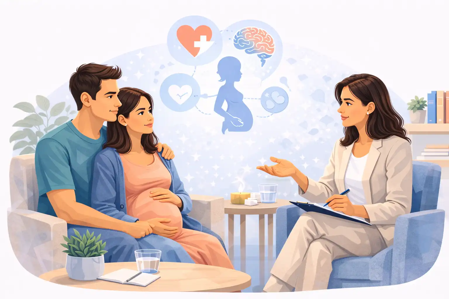 Mental health therapy for parents and pregnancy